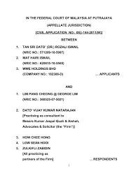 Messrs kumar jaspal quah & aishah. In The Federal Court Of Malaysia At Putrajaya