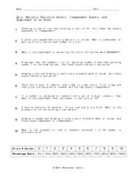In these worksheets, students will learn to determine the. Mutually Exclusive Events Lesson Plans Worksheets Lesson Planet