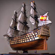 She participated in the 1982 falklands war. Santisima Trinidad 53 Wood Model Ship Large Scaled Spanish Sailing Korabl