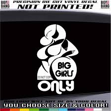 BBW Thick Sexy Big Girls ONLY Vinyl Decal Sticker SUV Car Truck JDM Funny  Diecut