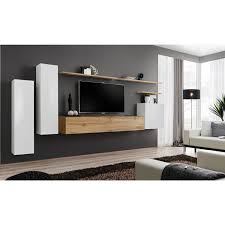 Unlike bulky tv stands, which require moving for cleaning and are less secure, wall mounts require no extra maintenance. Floating Tv Unit With White High Gloss Wall Hanging Units Tv S Up To 50 Neo Furniture123