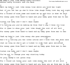 Country Music My Baby S Just Like Money Lefty Frizzell Lyrics And Chords