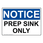 sink signs and labels