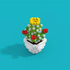 Voxel Flower Cactus A In Pot Minecraft Banner Designs Minecraft Banners Banner Design