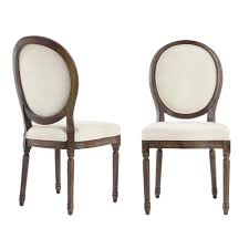 Home Decorators Collection Ellington Haze Wood Upholstered Dining Chair With Rounded Back Ivory Seat Set Of 2 19 In W X 38 In H Pjc685 297004 The Home D In 2020 Leather