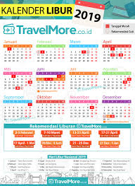Kebijakan ini untuk efisiensi dan efektivitas hari kerja serta memberi pedoman bagi instansi pemerintah dan swasta dalam melaksanakan hari libur nasional dan cuti bersama tahun 2019. Kalender Liburan Cuti Wisata 2019 Pariwisata Jogja Yogyakarta