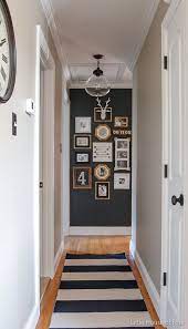 Updated Hall Gallery Wall Small Hallway Decorating Hallway Designs Small Hallways