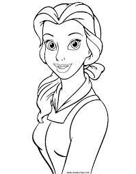 Belle Beauty And The Beast Colouring Pages