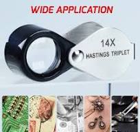Small Magnifying Glass 30X Jewelers Loupe Magnifier - Foldable Pocket Glass  For Gems, Coins & Inspection Jewelers Loop