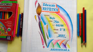 Caratulas educación artística para colegio. Portada De Educacion Artistica Caratulas Faciles Youtube