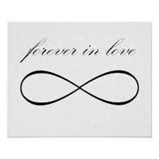 Forever In Love Infinity Symbol Print Poster Zazzle Com Infinity Symbol Love Forever Symbol Tattoo Forever Tattoo
