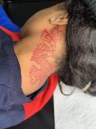 Redinktattoo Dragontattoo Tattoo Necktattoo Necktat Femalenecktattoo Neck Tattoos Women Dragon Neck Tattoo Tattoos