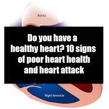 Well, there are some prominent indicators. Do You Have A Healthy Heart 10 Signs Of Poor Heart Health And Heart Attack