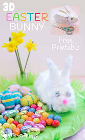 Click on the image of the printable to head to the download page! 3d Easter Bunny Printable Kids Craft Room