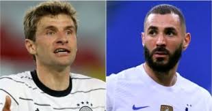 انتهى الشوط الأول بتقدم منتخب فرنسا على نظيره الألماني بهدف دون رد، في المباراة المقامة حاليا على ملعب «أليانز أرينا» ضمن منافسات الجولة الأولى من دور المجموعات في بطولة كأس أمم أوروبا « يورو 2020 ». ÙŠÙˆØ±Ùˆ 2020 Ø£Ù„Ù…Ø§Ù†ÙŠØ§ ØªØªØ­Ø¯Ù‰ ÙØ±Ù†Ø³Ø§ ÙÙ‰ Ù‚Ù…Ø© Ù†Ø§Ø±ÙŠØ© Ø¨Ø£Ù…Ù… Ø£ÙˆØ±ÙˆØ¨Ø§ ÙƒÙ„Ø§Ø³ÙŠÙƒÙˆ Ø£ÙˆØ±ÙˆØ¨Ù‰ Ø¨ÙŠÙ† Ø£Ø¨Ø·Ø§Ù„ ÙƒØ£Ø³ Ø§Ù„Ø¹Ø§Ù„Ù… Ù…Ø¨Ø§Ø¨Ù‰ ÙˆØ¬Ø±ÙŠØ²Ù…Ø§Ù† ÙˆØ¨Ù†Ø²ÙŠÙ…Ø§ Ø£Ø¨Ø±Ø² Ø£Ø³Ù„Ø­Ø© Ø¯ÙŠØ´Ø§Ù…Ø¨ ÙˆÙ„ÙˆÙ ÙŠØ±Ø§Ù‡Ù† Ø¹Ù„Ù‰ Ø®Ø·Ø© 3 4 3 ÙˆØ§Ù„Ø¯ÙŠÙˆÙƒ ØªØªÙÙˆÙ‚ ÙÙ‰ Ø§Ù„Ù…ÙˆØ§Ø¬Ù‡Ø§Øª Ø§Ù„Ù…Ø¨Ø§Ø´Ø±Ø©