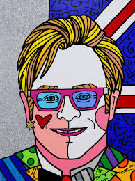 Sir Elton John By Romero Britto Britto Art Romero Britto Art Pop Art Comic