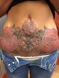 Especially for vacations or private moments appointments are available for scar cover ups. Tummy Tuck Scar Cover Up Done By Eternal Tattoos Livonia Facebook