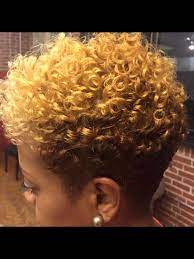 Tapered Natural Rod Set With Perm Rods Rodded Rodset Naturalhair Blonde Curls Shorthair Rods Short Hair Styles Short Natural Hair Styles Tapered Hair