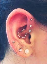 Soul Wired Heart Daith 16g Ear Piercing Different Ear Piercings Cool Ear Piercings Cute Piercings