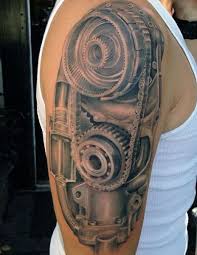 Top 47 Mechanical Tattoo Ideas 2020 Inspiration Guide Mechanic Tattoo Tattoos For Guys Biomechanical Tattoo