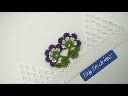 Sevgili Hanimlar Ceyizlik Havlu Kenari Modellerine 2 Tane Cok Zarif Cicekli Havlu Ucu Yapimi Ile Devam Ediyoruz Kirmizi Cicekl Tig Isleri Boncuk Tig Desenleri