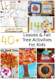 40 leaves fall tree activities and printables 3 dinosaurs