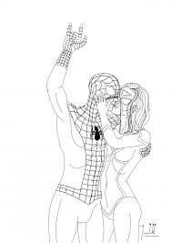 Explore 623989 free printable coloring pages for you can use our amazing online tool to color and edit the following spider woman coloring pages. Spider Man And Spider Woman Kissing Worlds On Paper