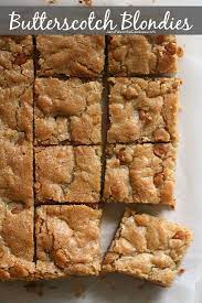 Butterscotch Blondies Recipes With Butterscotch Chips Desserts Brownie Recipes