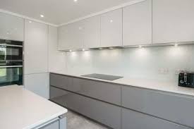german kitchen in gloss crystal grey