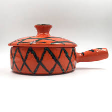 Casserole Vintage Vallauris Terfeu Terre Cuite En Etsy Cuisine Orange Vintage Francais Ceramique Emaillee