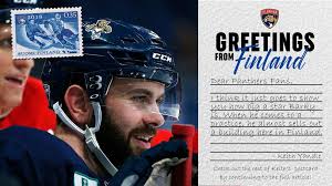Family life his brother, brian, played hockey at the university of new hampshire from 2002 to 2006. Panther Postcard Yandle On Barkov Suomi And Sox