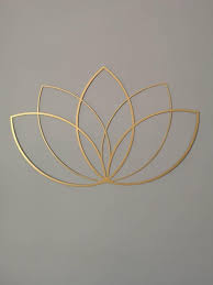 Gold Wall Decor Lotus Metal Wall Art Lotus Flower Decor Bridal Shower Gift Modern Living Room Decor In 2020 Gold Wall Decor Gold Metal Wall Art Decorative Iron Wall Art