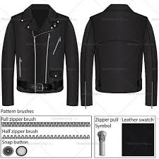 Download Free Fashion Flat Templates Trim Pack Courses Free Tutorials On Adobe Illustrator Tech Packs Freelancing For Fashion Designers Leather Jacket Style Fashion Flats Leather Jacket