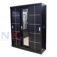Kami bisa menerima pesanan lemari dengan ukuran 2 pintu atau 3 pintu bahkan 4 pintu atau. Jual Lemari Geser 3 Pintu Terbaik Harga Murah July 2021 Cicil 0