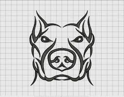 Armband tattoos are designs that usually wrap around the wrist or biceps. Pit Bull Dog Tribal Tattoo Embroidery Design In 3x3 4x4 5x5 Etsy