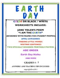 It's cold and dark and dead as stone, but it catches light from the burning sun and shows itself when each day is done. Earth Day Activities By Ruth S Teachers Pay Teachers