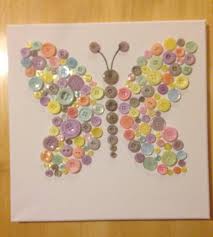 Butterfly Button Art Button Art Projects Butterfly Crafts Button Art