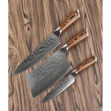 Bộ dao nhật bản seiki 6 món cao cấp nhập khẩu. Bá»™ 3 Dao Báº¿p Nháº­t Thep Damascus Adt2 Bá»™ Dao ThÆ°Æ¡ng Hiá»‡u Oem Sieuthicholon Com