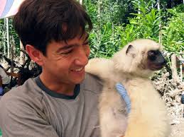 Dr Erik Patel with a rare Silky Sifaka....An incredible man who has  dedicated years into this amazing animal