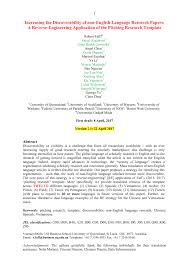 We are a local lifestyle and entertainment platform. Pdf Increasing The Discoverability Of Non English Language Research Papers A Reverse Engineering Application Of The Pitching Research Template