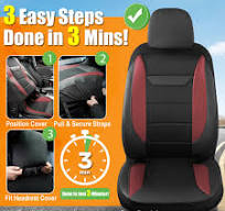 CAR PASS 3D Foam Leather Car Seat Covers Two Front Seats Only, Air Mesh  Thick Seat Covers, All Weather Car Seat Cover Comfort & Protection For ...