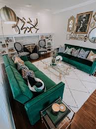 5 pieces mid century wooden monte rosa queen bedroom set in walnut solid wood frame by combination upholstery velvet fabric headboard in gray color. Glam Mid Century Modern French Chic Tropical Living Room Green Living Room Decor Tropical Living Room Living Room Decor Apartment