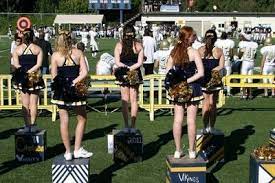 Decorated Cheer Boxes To See Over The Sidelines And Cheer From Cheer Box Cheer Coaches Cheerleading Coaching
