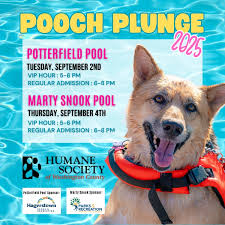 Do you have a pup that loves to make a big splash? We have the perfect  opportunity, The Pooch Plunge! Whether your dog is a swimming pro or just  wants to paddle