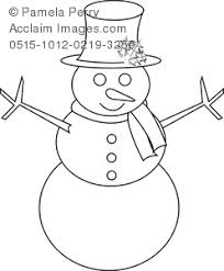 Cute snowman coloring page from snowman category. Clip Art Image Of A Snowman Coloring Page