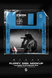 Great For Creating Artistic Bold Promotional Designs Floppy Retro Vintage Diskette Artwork Digit Photoshop Mockup Free Album Art Design Cover Art Design
