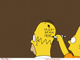 Les Simpsons No Brain Par Goschumi Hebus Com Fond D Ecran Amusant Homer Simpson Fond Ecran Drole