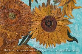 Asters, possibly mixed with marigolds and carnations; Gogh Vincent Van Sunflowers 12 In A Vase Painting Reproductions Save 50 75 Free Shipping Artsheaven Com