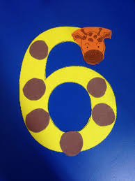 Number 6 Giraffe Craft Sanat Faaliyetler Anaokulu