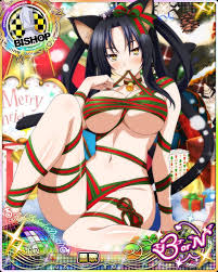 Kuroka is the older sister of koneko (then known as shirone) who was born to a nekoshou called fujimaiand a human researcher. Dxd X Mas X Kuroka 1 3 By Highschooldxdcards Highschool Dxd Dxd Anime